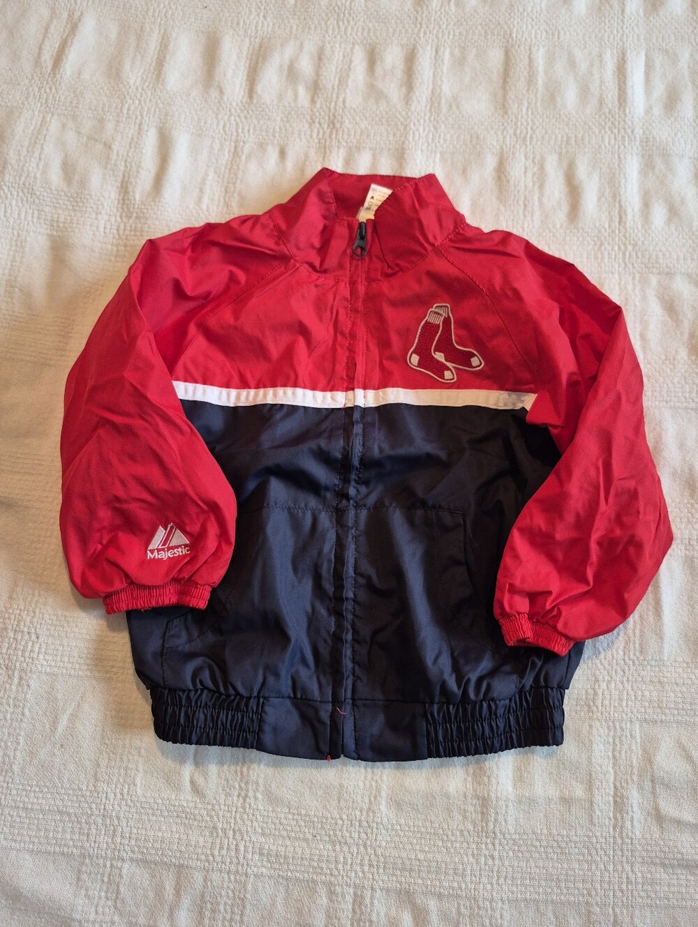 Majestic boys Boston Red Sox 3T full zip windbreaker VGUC